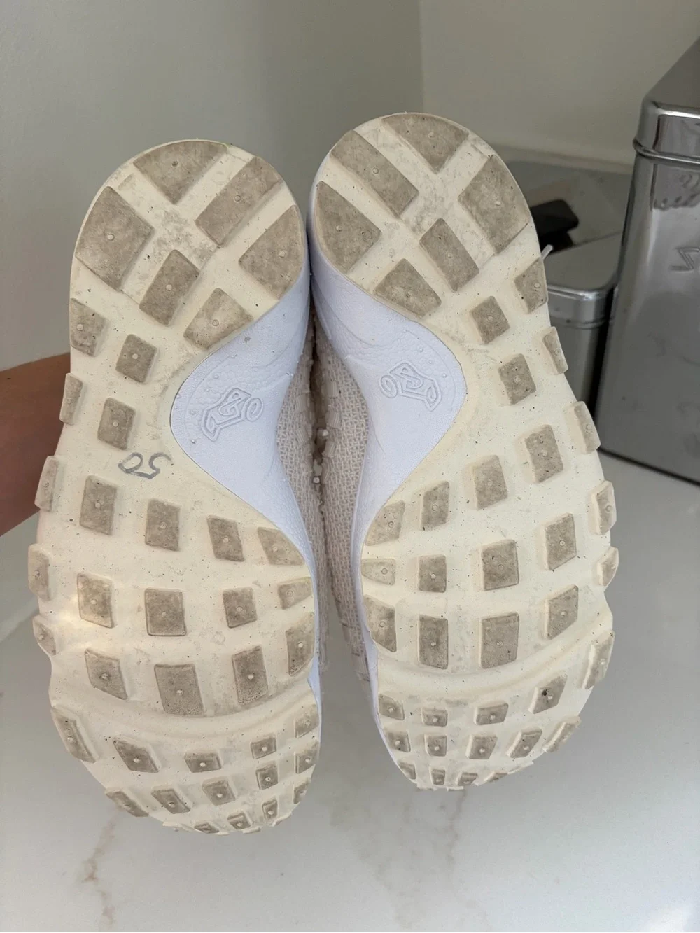 Nike Women's Woven Slip-On Sneaker in Off-White